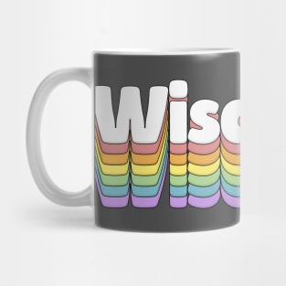 Wisconsin // Retro Typography Design Mug